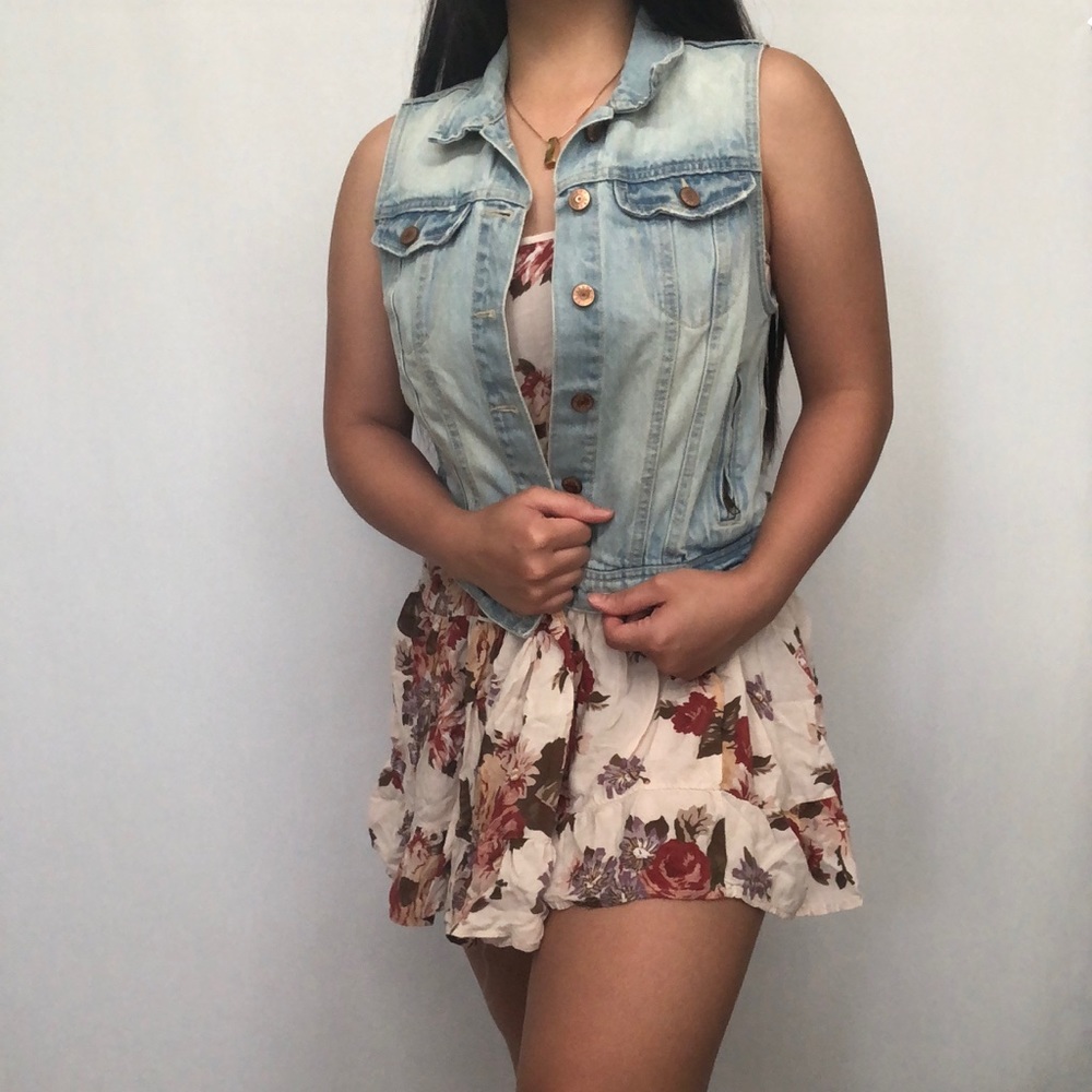 🌾H&M Cropped Denim Vest